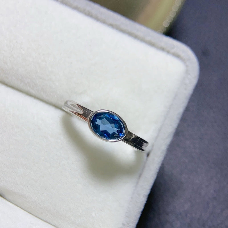 Elegant Blue Topaz Ring