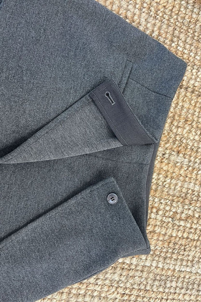 Layered Look Fleece Lined Ruffle Pants