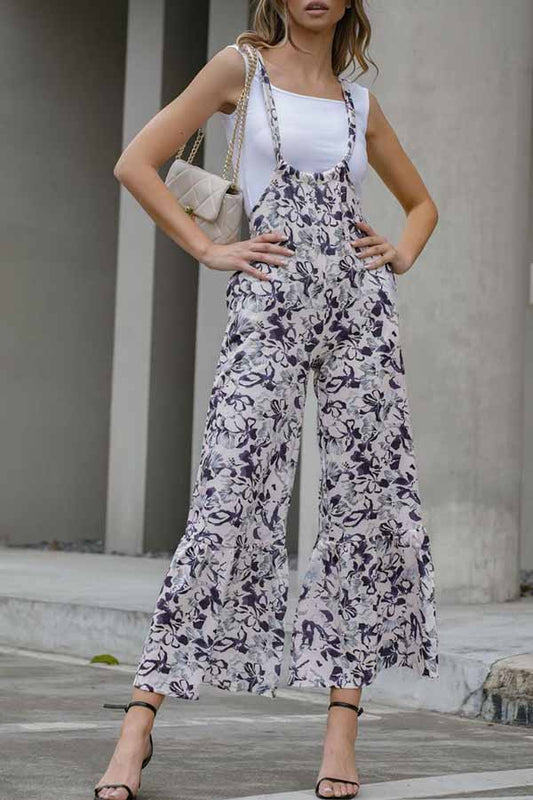 Loose Thin Printed Wide Leg Pants