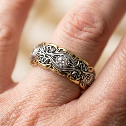Vintage Couple Gold & Silver Ring
