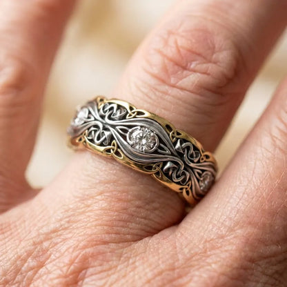 Vintage Couple Gold & Silver Ring