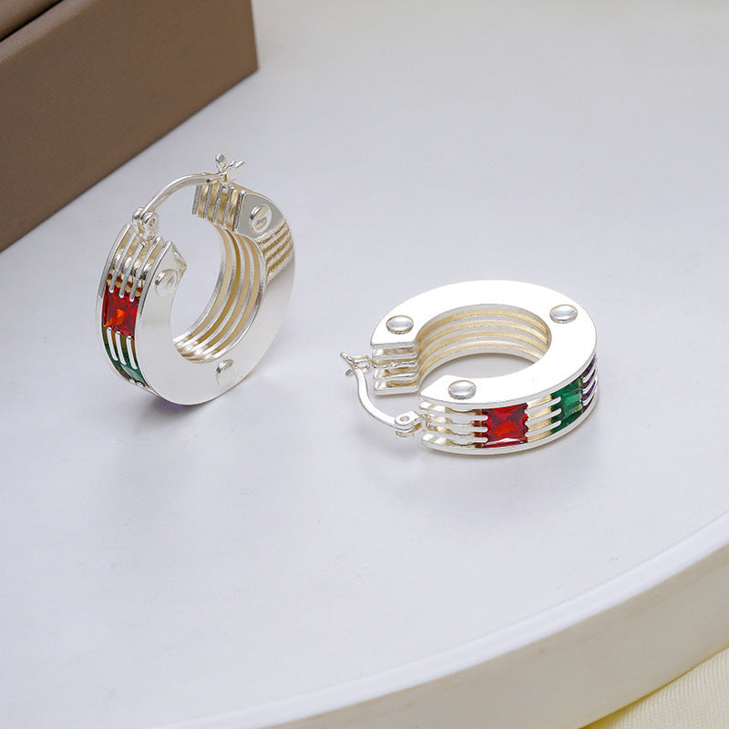 Elegant Colorblock Earrings