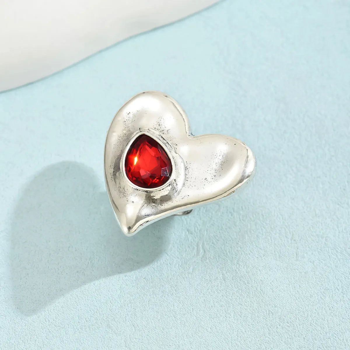 Romantic Ruby Heart Ring