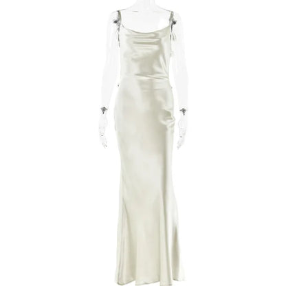 Backless 3drose Tassel Maxi Long Dresses for Sleeveless High Waist Bodycon Dress Lady Party Robe
