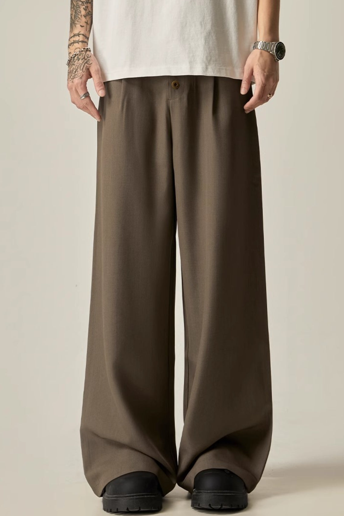 Relaxed Fluid Wide Leg Pants