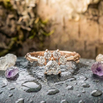 Vintage Zirconia Paw Ring