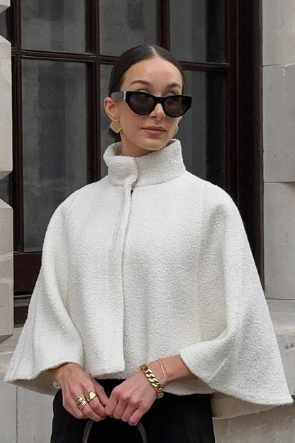High Collar Short Cape Coat