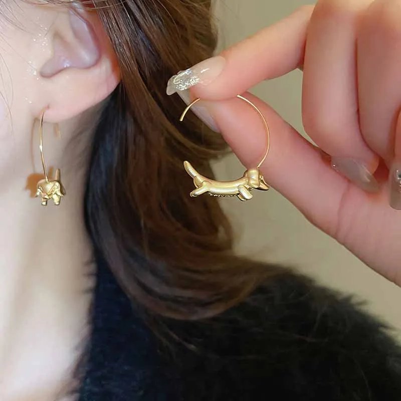 Elegant Dachshund Earrings