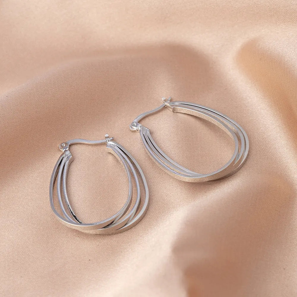 Classic Silver Hoop Earrings