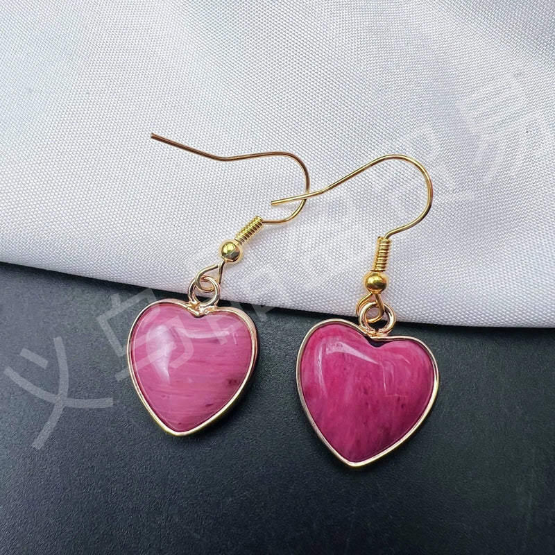 Pink Heart Earrings