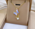 Purple Butterfly Zircon Pearl