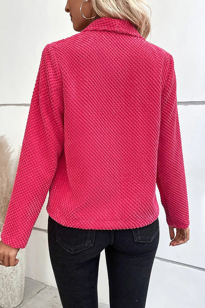 Color Large Lapel Short Long-sleeved Coat