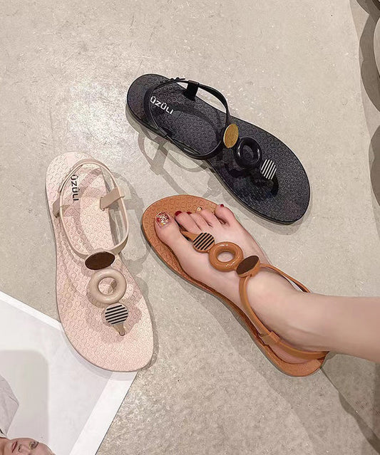 Versatile Soft Flats Walking Sandals Peep Toe