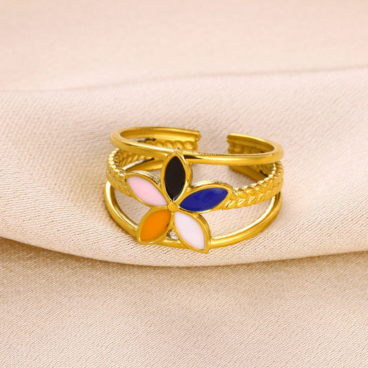 Colorful Flower Ring