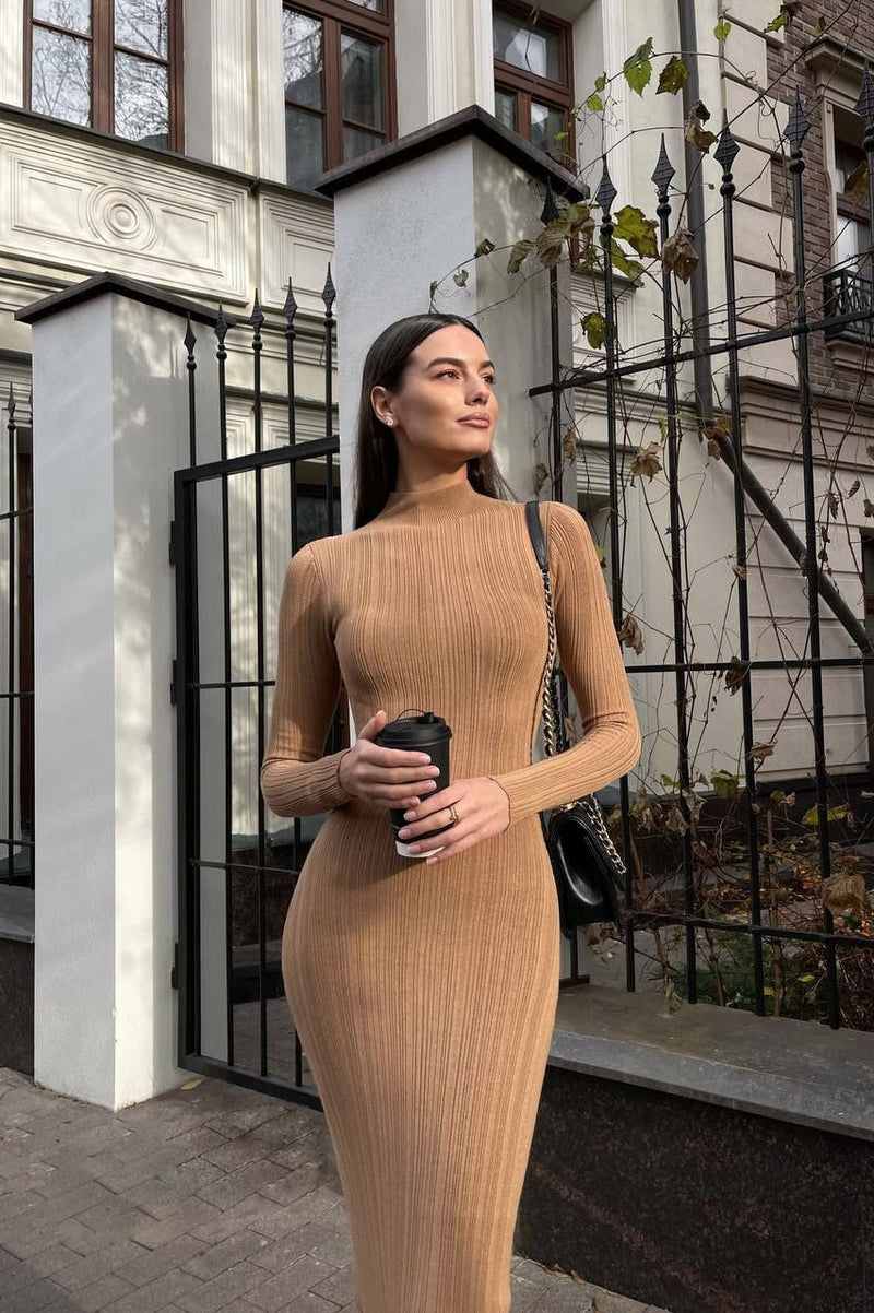 Long Sleeve Off Shoulder Maxi Dress