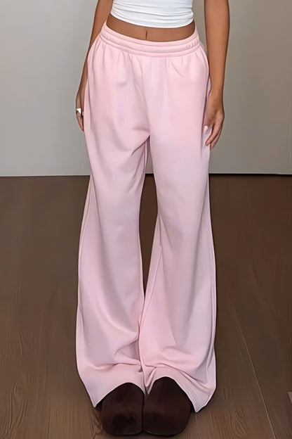 Retro Pink Relaxed Wide Leg Pants