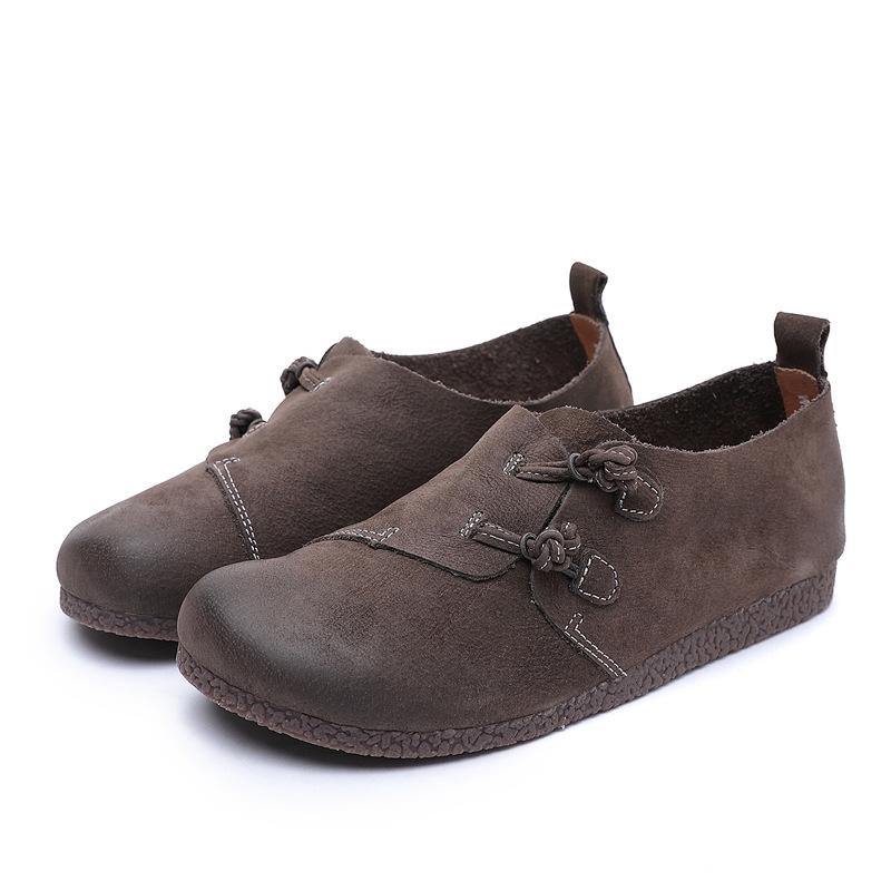 Grey Flat Feet Shoes Splicing Flat Shoes for