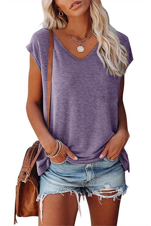 V Neck Short Sleeve T-shirt