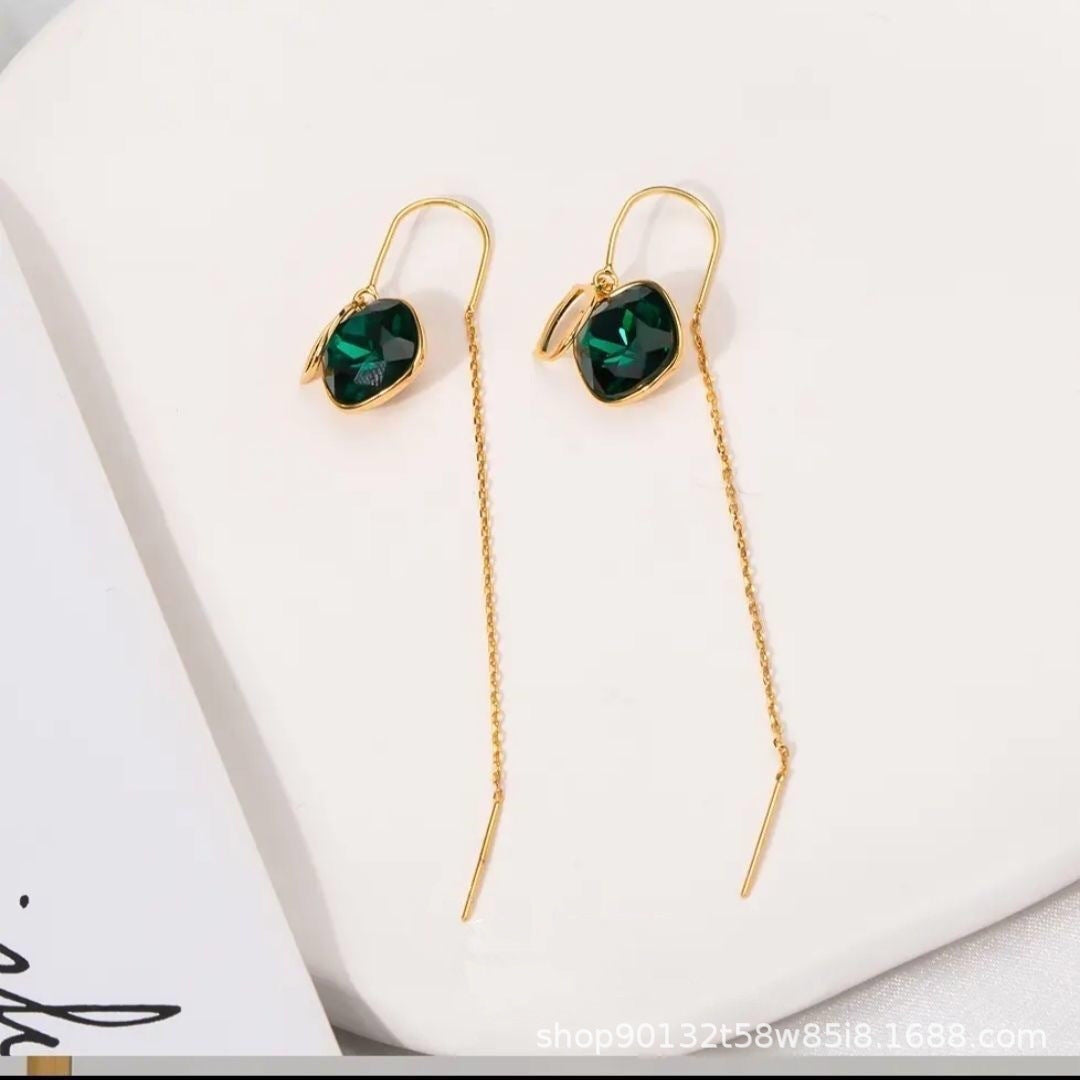 Elegant Emerald Earrings