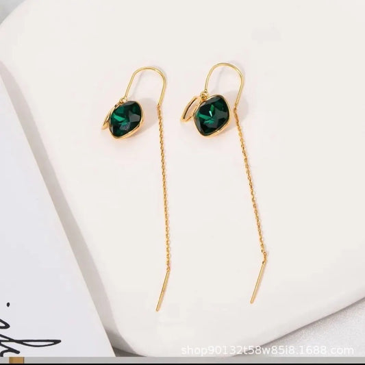Elegant Emerald Earrings