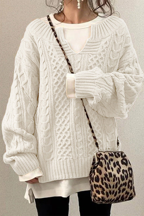 Knitted Pattern Knit Sweater