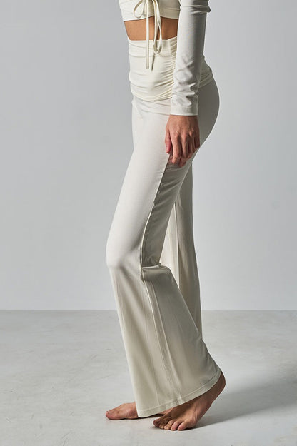 Fitted Foldover Soft Pants