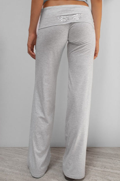 Wing Sequin Embroidered Pants