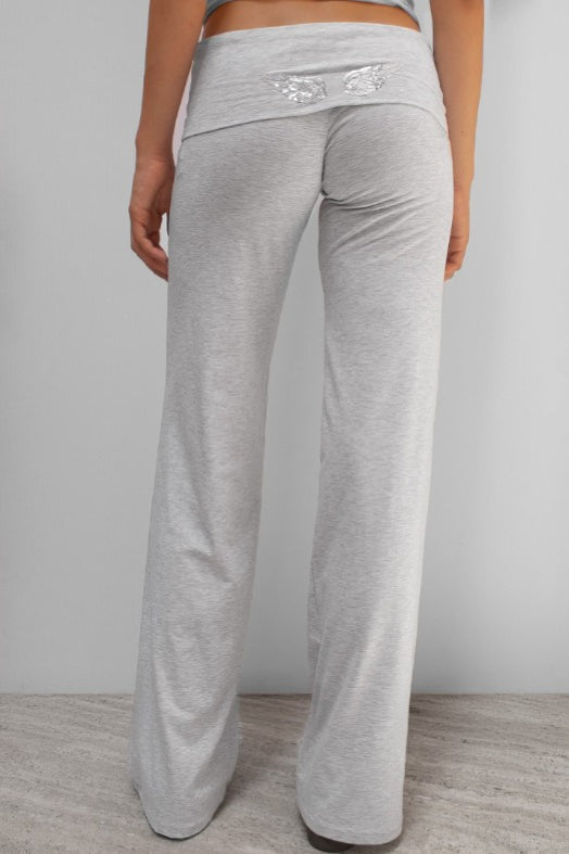 Wing Sequin Embroidered Pants
