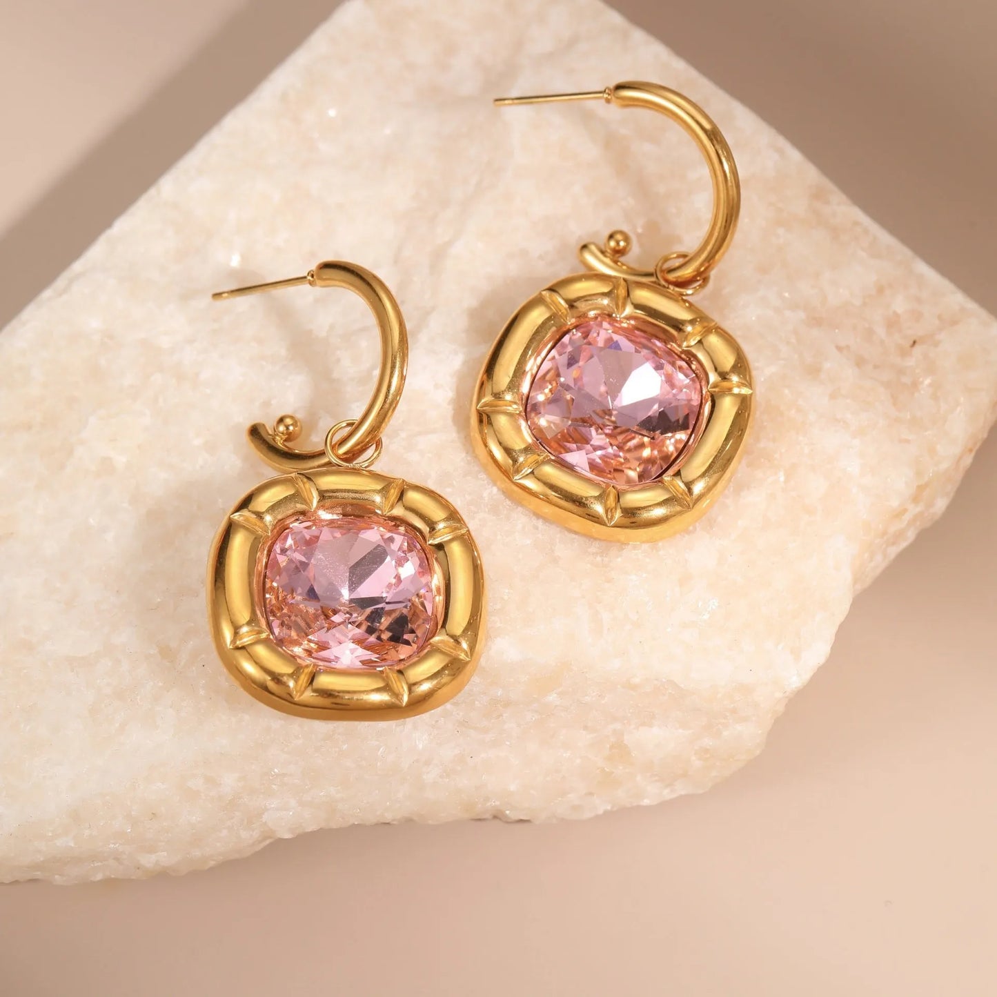 Elegant Pink Tourmaline Earrings