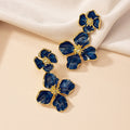 Elegant Sapphire Flower Earrings
