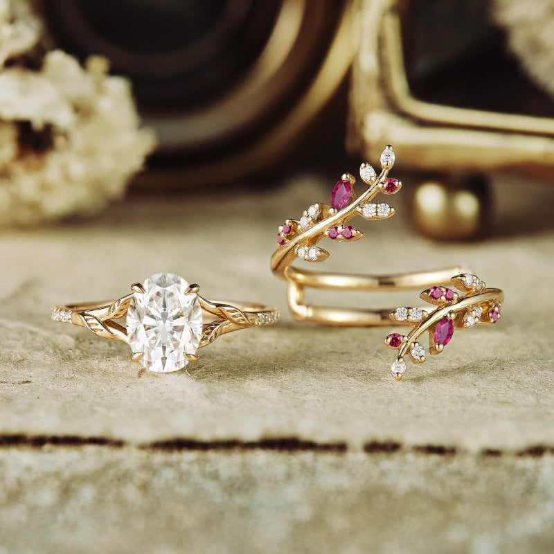 Elegant Ruby Diamond Ring