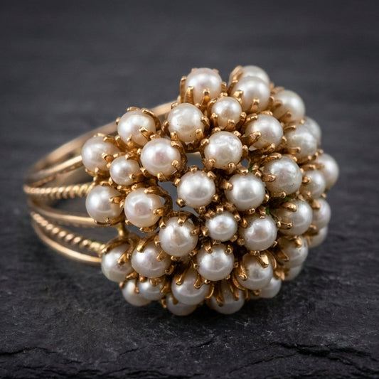 Inlaid Pearls Ring