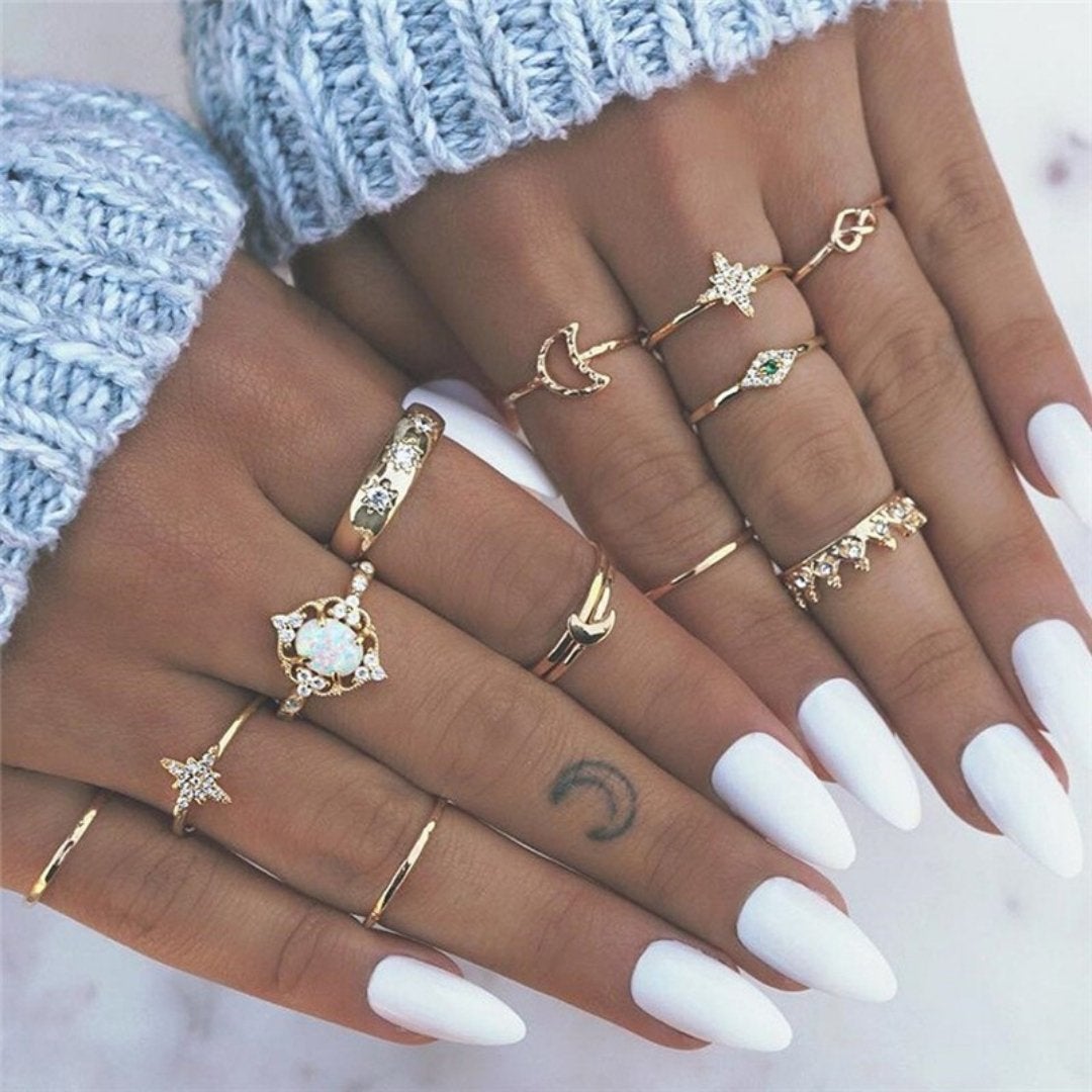 Celestial Gold Ring Set