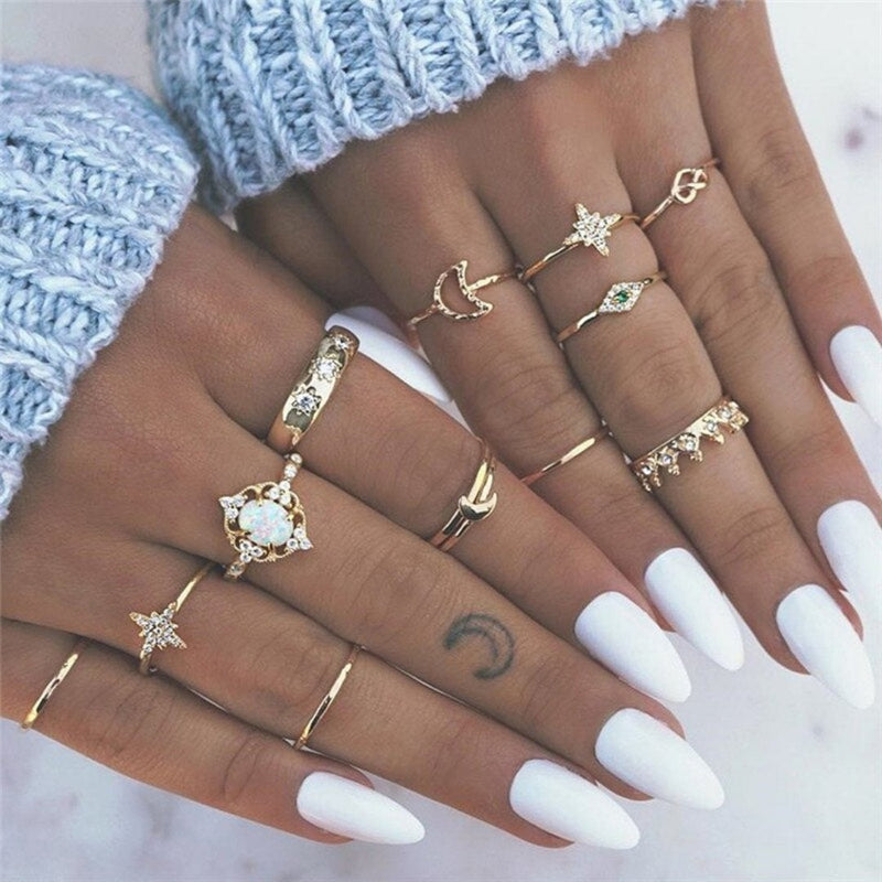 Celestial Gold Ring Set