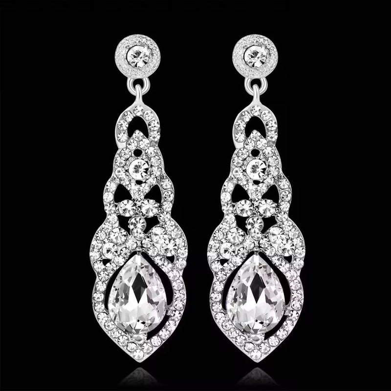 Elegant Crystal Drop Earrings