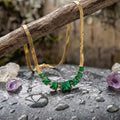 Vintage Green Crystal Zircon Necklace