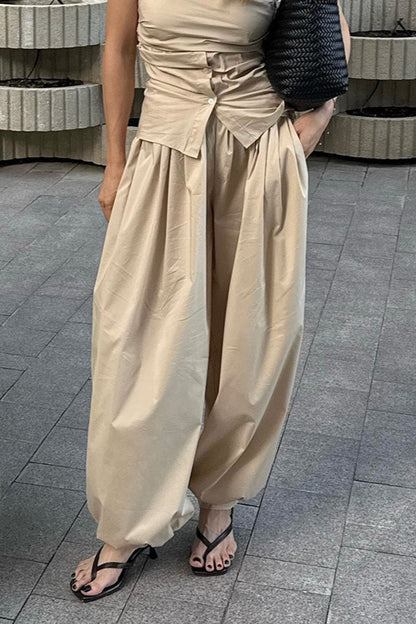 Street Cotton Lantern Loose Pants