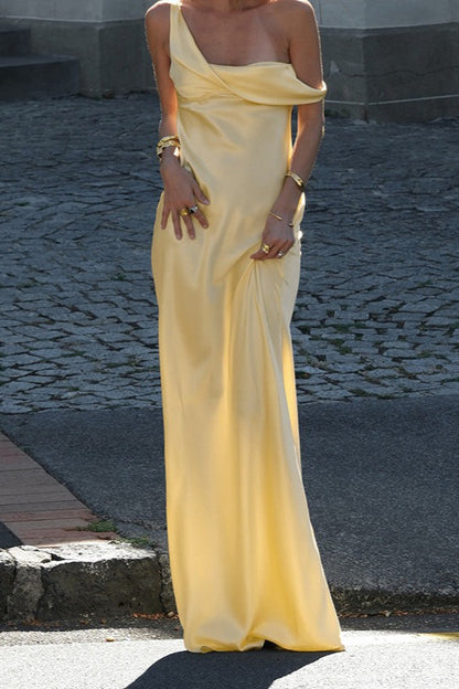 Satin Sleeveless Maxi Dress