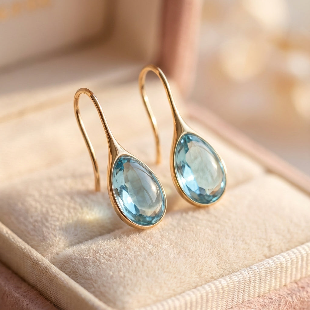Crystal Drop Earrings In Gold And Silver
