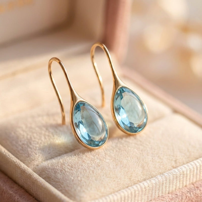 Crystal Drop Earrings In Gold And Silver