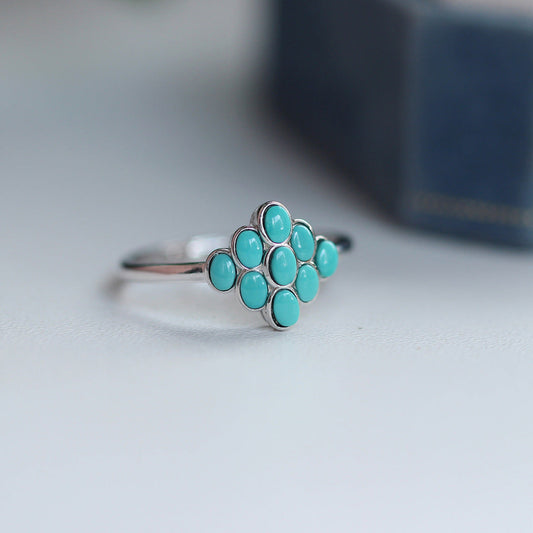 Turquoise Cluster Ring