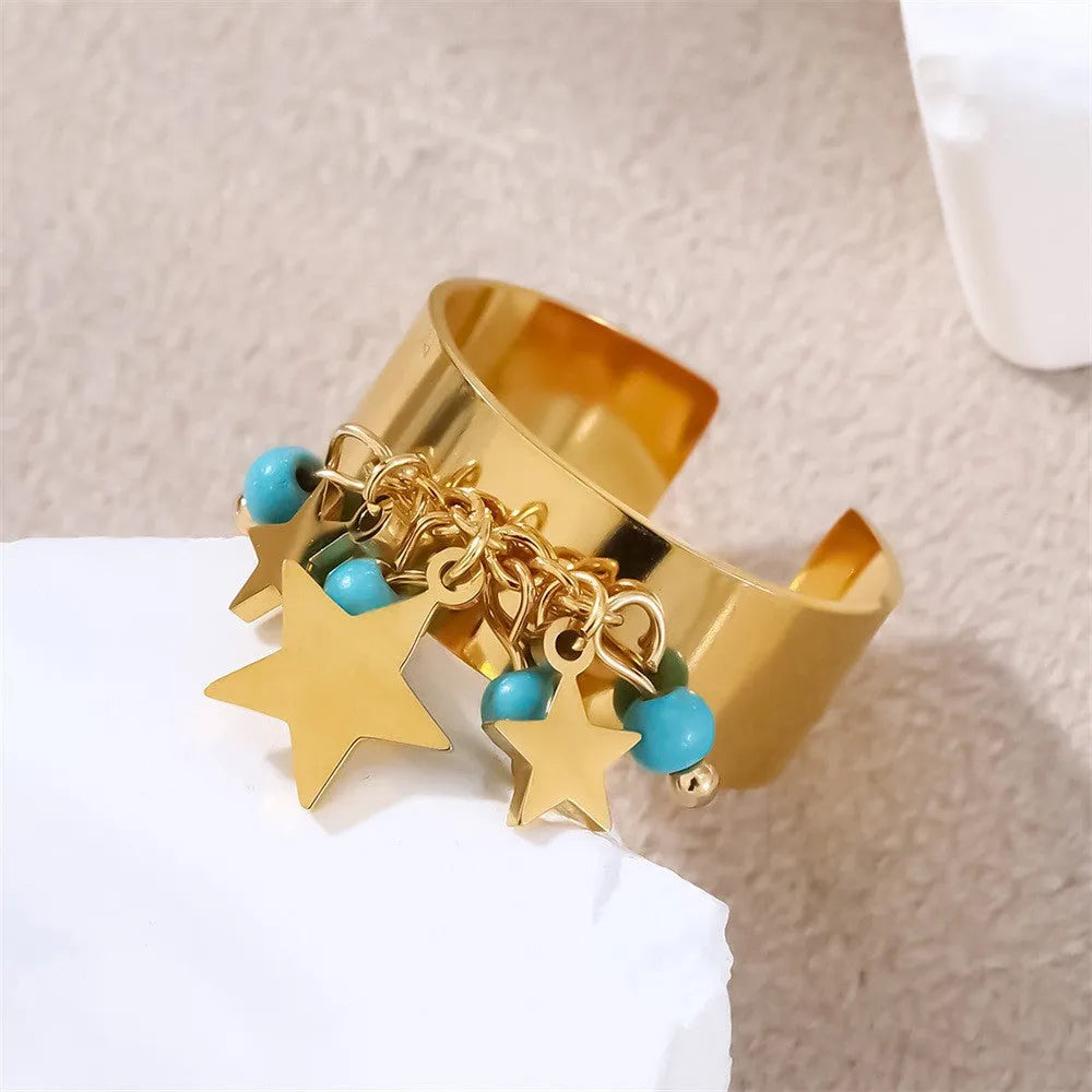 Statement Gold Turquoise Bracelet