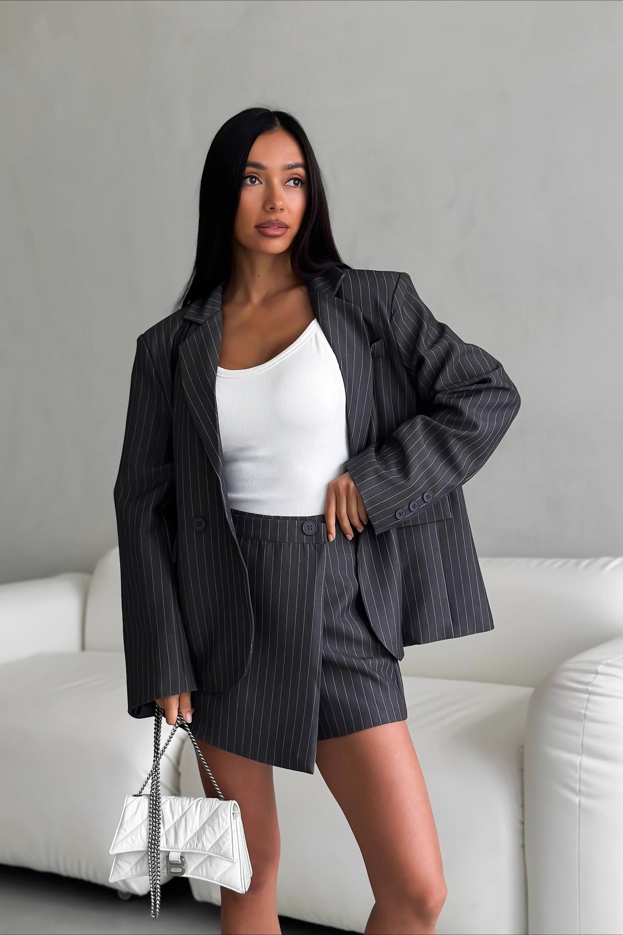 Blazer Two Piece Shorts Set