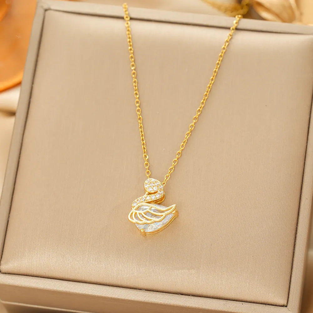 Elegant Swan Necklace