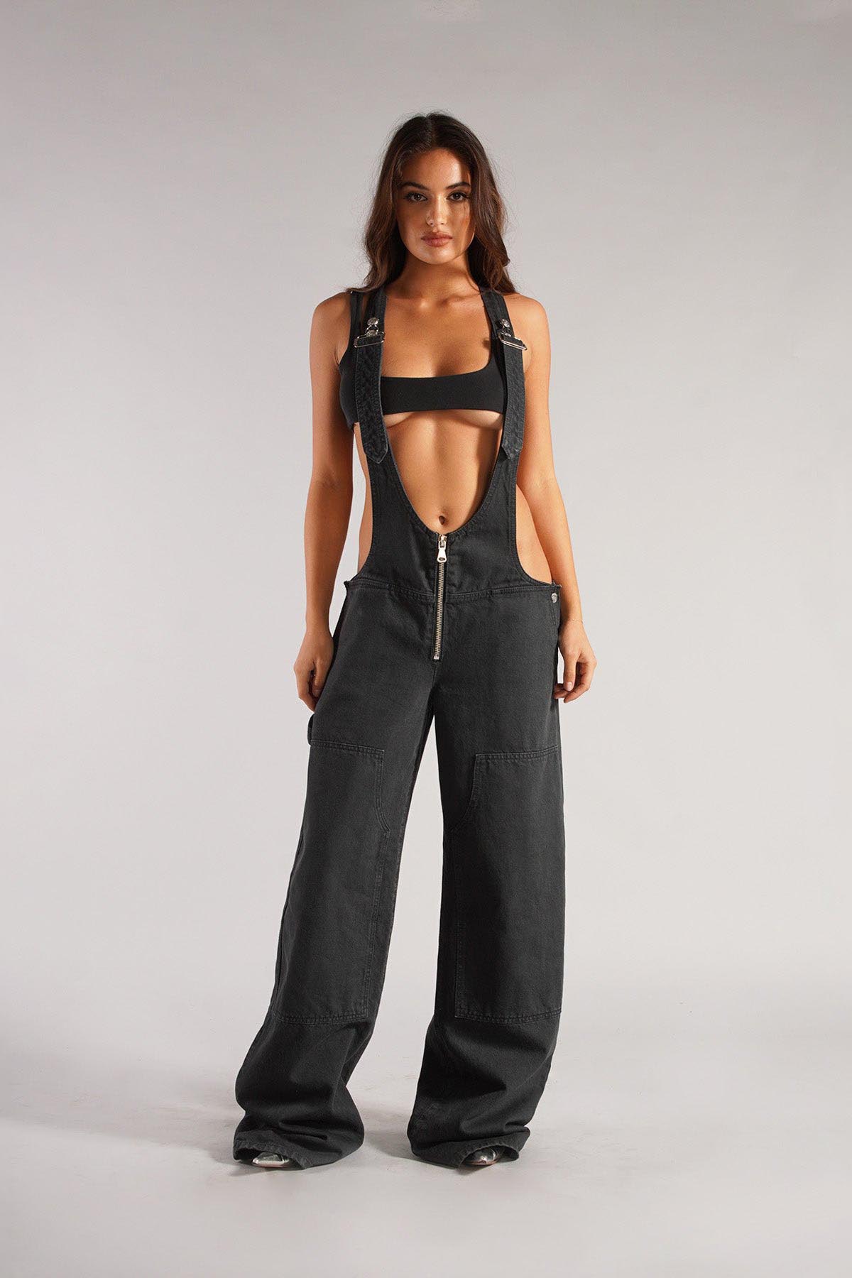 Utility Denim Jumpsuit