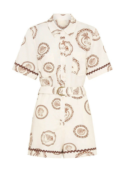 Shell Ciao Front Shirt Romper