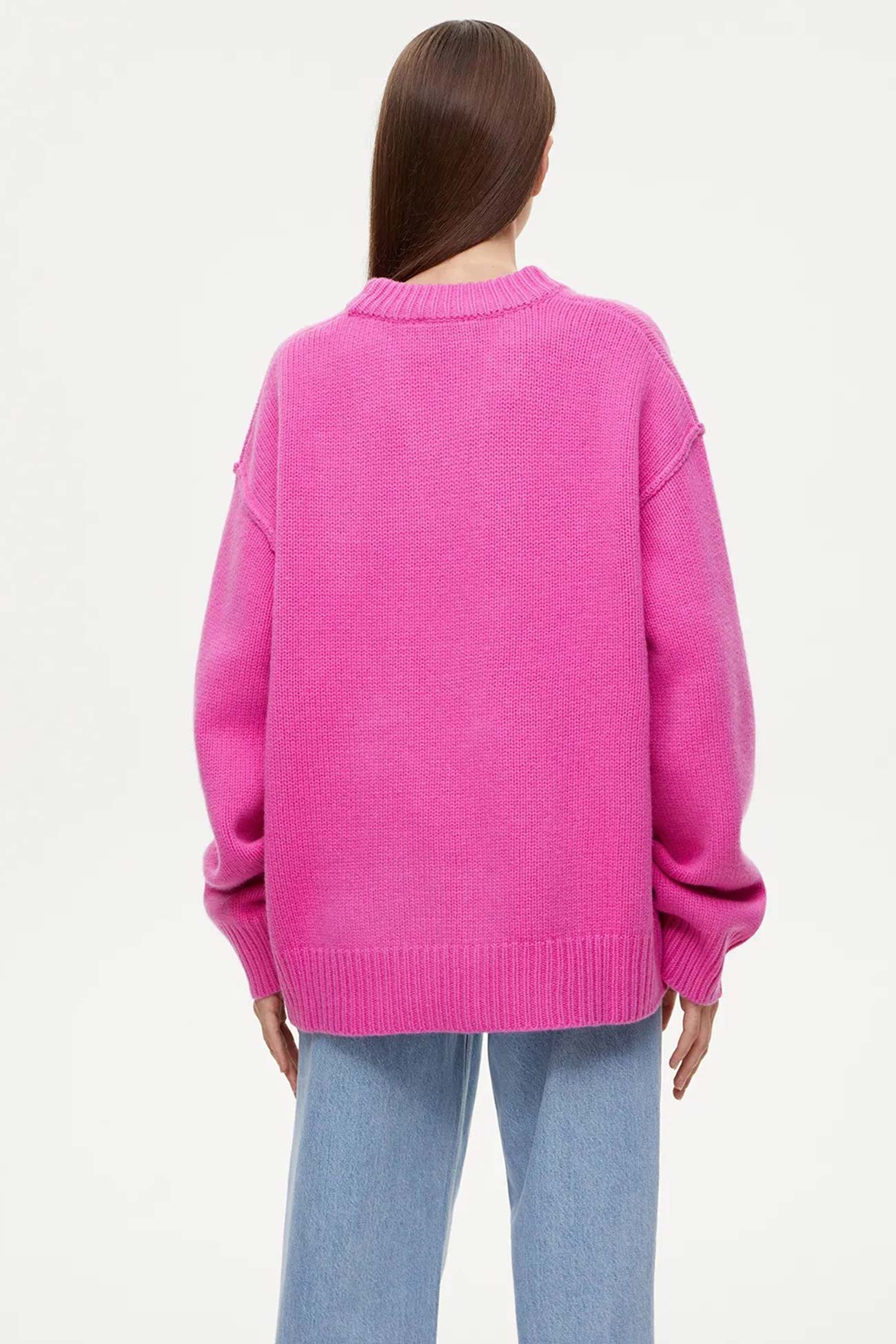 Round Neck Color Pullover Sweater