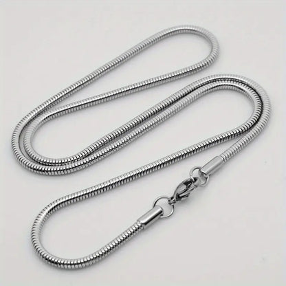 Minimalist Design Stainless Steel Braided Snake Chain Necklace