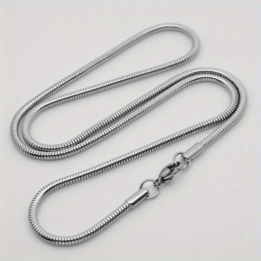 Minimalist Design Stainless Steel Braided Snake Chain Necklace