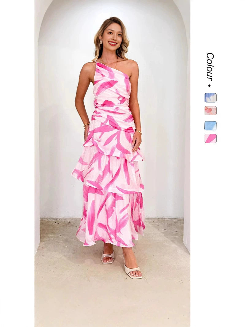 One-shoulder Maxi Dress – Vacation Dress